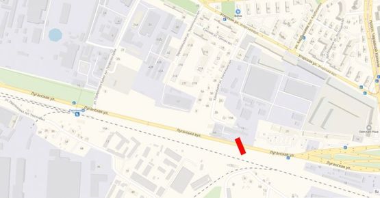 Схема рекламной плоскости по адресу Луганська к9