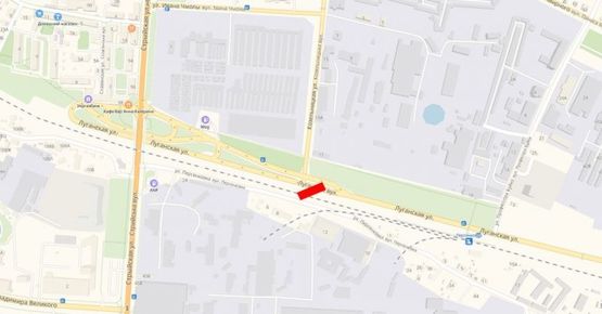 Схема рекламной плоскости по адресу Луганська -Козельницька к3