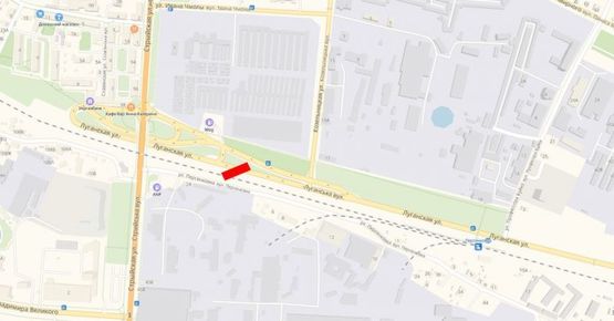 Схема рекламной плоскости по адресу Луганська к2