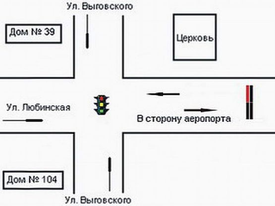Схема рекламної площини за адресою Любінська-Виговського (до Аеропорта) лівий