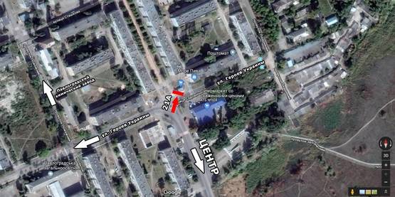 Схема рекламной плоскости по адресу ул. Садовниченко, 5, АТБ