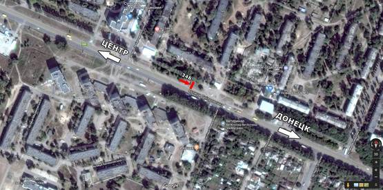 Схема рекламной плоскости по адресу ул. Днепровская, 547, 40 лет Октября