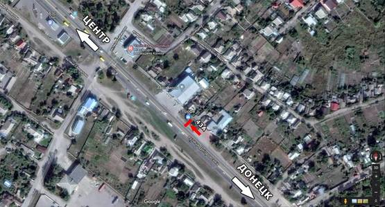 Схема рекламной плоскости по адресу ул. Днепровская, 255, Автомирок, в центр