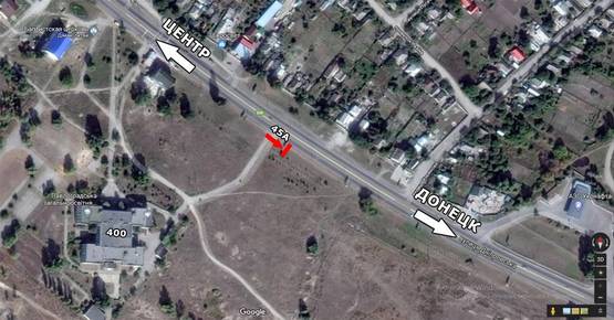 Схема рекламной плоскости по адресу ул. Днепровская, 400, АПР Перспектива