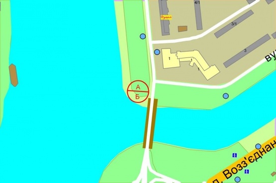 Схема рекламной плоскости по адресу Русановская Наб./Энтузиастов