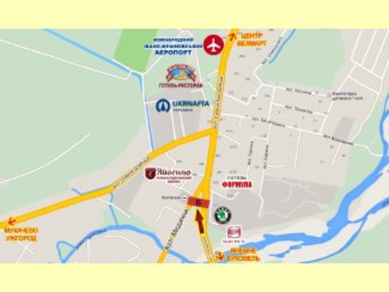 Схема рекламной плоскости по адресу Коновальця ( перед мостом)     автосалони           в центр