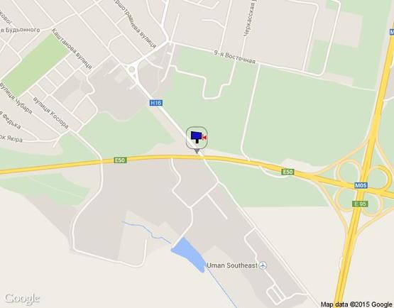 Схема рекламной плоскости по адресу трасса М-12 (Стрый-Тернополь-Винница-Кировоград-Знамянка), поворот на ул.Артема, направление на Винницу, сторона А