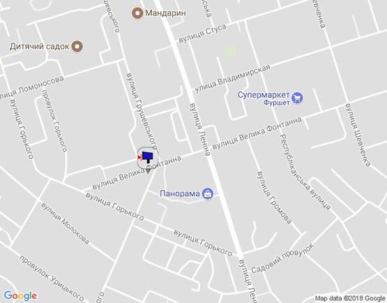 Схема рекламной плоскости по адресу вул. Шевченка, 37, навпроти міської поліклініки сторона Б