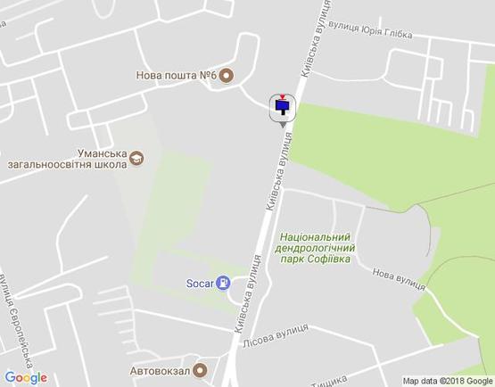 Схема рекламной плоскости по адресу вул.Київська,25е (перший від пл.Перемоги в напрямку  Автовокзала) сторона А