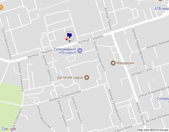 Схема рекламной плоскости по адресу вул.Тищика, 13-б, сторона Б