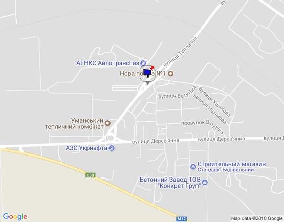 Схема рекламной плоскости по адресу (вул.Героїв Сталінграда)  вул. Теплична, 8 напрямок від вул.Дерев"янко, 1-й від ГРС, НИЖНІЙ, сторона Б