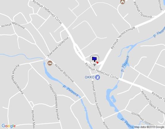 Схема рекламной плоскости по адресу (вул.Радянськя)  вул. Небесної сотні, 47,поворот з вул. Челюскінців, размежування, ПРАВИЙ, сторона А,