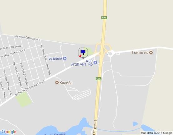 Схема рекламной плоскости по адресу вул. Визволителів, навпроти 20-а, біля Автобазару), за вул. Піківецько, виїзд на М-05, сторона Б