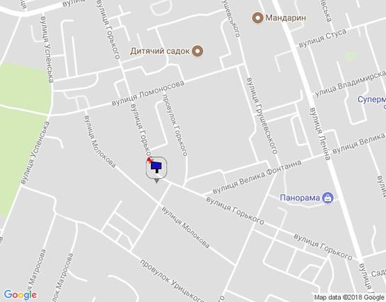 Схема рекламной плоскости по адресу вул.Горького, 35  (Центр зайнятості і БТІ) сторона А