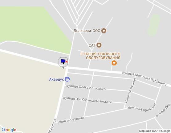 Схема рекламной плоскости по адресу вул.Городецька, 1, поворот на вул.Заводську, виїзд з вул.Залізняка,  сторона Б