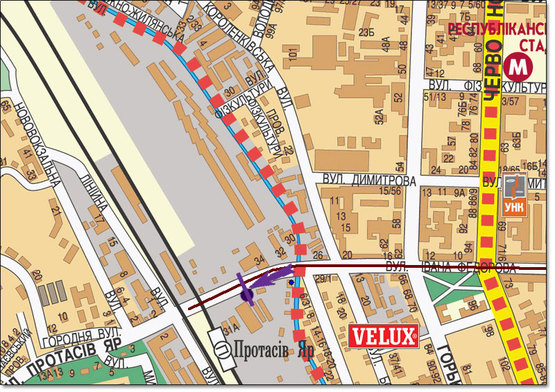 Схема рекламной плоскости по адресу ул.Федорова/ул.Боженко направление Протасов Яр (магазин)