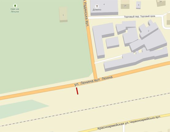 Схема рекламної площини за адресою Соборна ул. - Козацька ул.