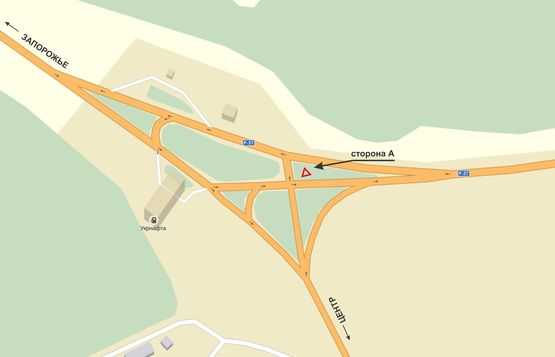 Схема рекламної площини за адресою Б. Хмельницького- выезд на Запорожье, АЗС