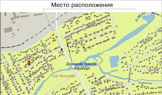 Схема рекламной плоскости по адресу Симферопольская тр.- Мокрянка