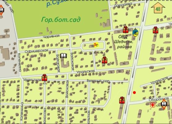 Схема рекламной плоскости по адресу 8 Марта (пр-т Моторостроителей)- ул. Уральская