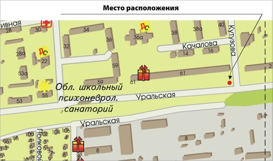 Схема рекламной плоскости по адресу Уральская -Кутузова