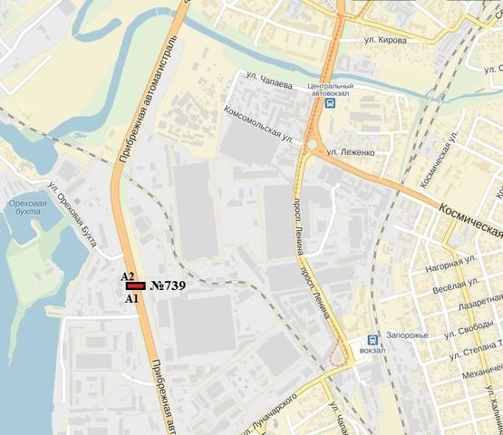 Схема рекламной плоскости по адресу Набережная - АЗС «ЗАЗ»_разделитель