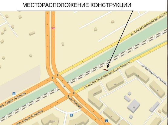 Схема рекламной плоскости по адресу Тюленина, 17