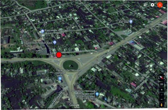 Схема рекламной плоскости по адресу Полтавская, 111