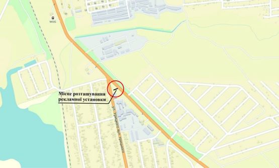 Схема рекламной плоскости по адресу п.Балабино, ул.Урицкого