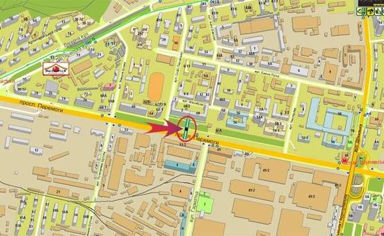 Схема рекламной плоскости по адресу пр-т Победы 60/Перовской (Евгении Мирошниченко)(В)