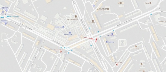 Схема рекламной плоскости по адресу Братиславская ул., возле ул.Шолом-Алейхема, в центр, левый