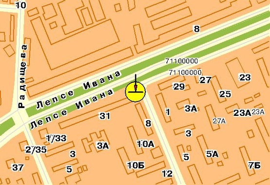 Схема рекламной плоскости по адресу Лепсе Ивана б-р, Героев Севастополя ул., из центра