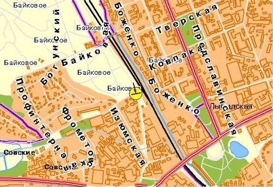 Схема рекламной плоскости по адресу Гринченко Н. ул., 11-й от Протасового Яра, из центра