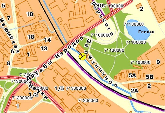 Схема рекламной плоскости по адресу Гринченко Н. ул., 17-й от Протасового Яра, из центра