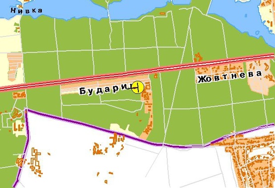 Схема рекламной плоскости по адресу Победы пр-т, въезд, автодром Чайка, к ст.м.Житомирская, в центр