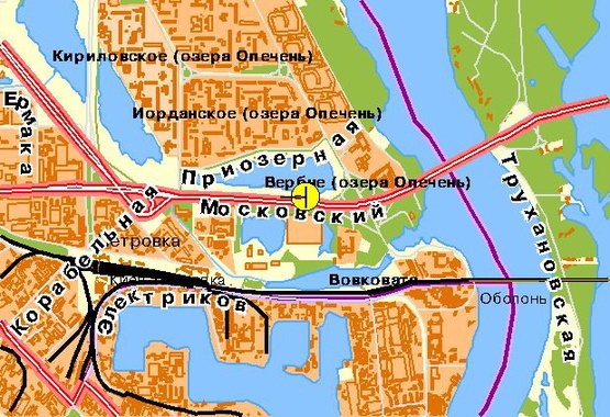 Схема рекламной плоскости по адресу Бандеры Степана пр-т, со стороны Петровки, левый, из центра