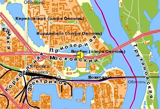 Схема рекламной плоскости по адресу Бандеры Степана пр-т, со стороны Петровки, правый, из центра