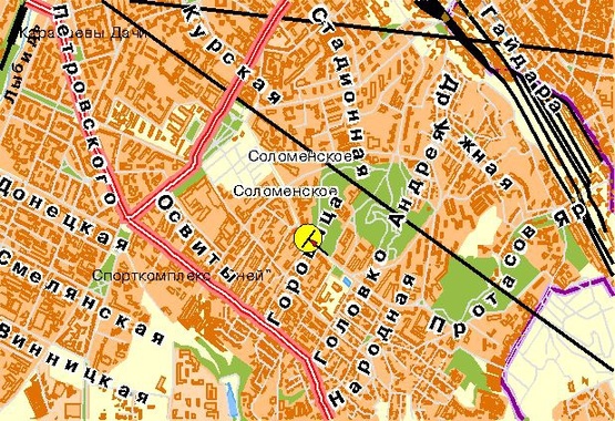 Схема рекламной плоскости по адресу Соломенская ул. 16, от Соломенской пл., из центра