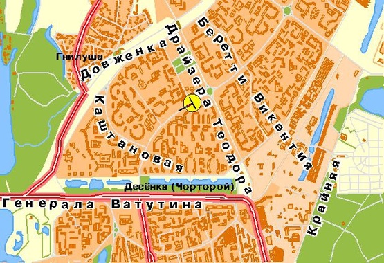 Схема рекламной плоскости по адресу Маяковского пр-т, возле ул.Архитектора Николаева, от Керченской пл., из центра