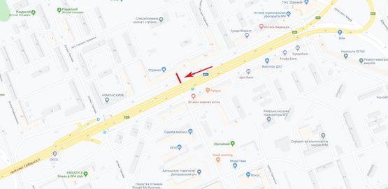 Схема рекламной плоскости по адресу Воссоединения пр-т, напротив д.5, 2-й от Ленинградской пл., в центр