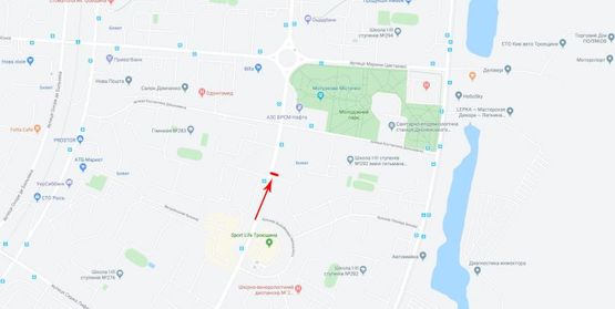 Схема рекламної площини за адресою Маяковского пр-т 52, от пр-та Ватутина