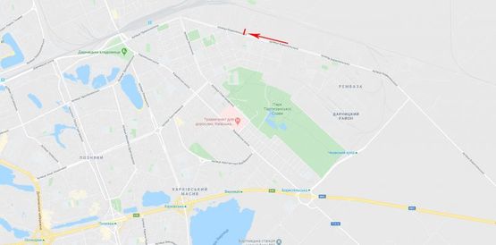 Схема рекламной плоскости по адресу Бориспольская ул. 12-В