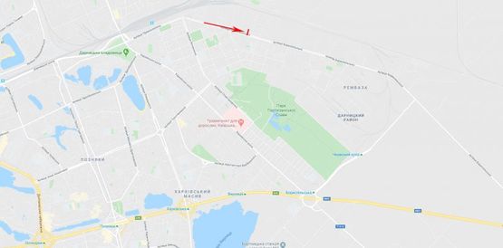 Схема рекламной плоскости по адресу Бориспольская ул. 12-В