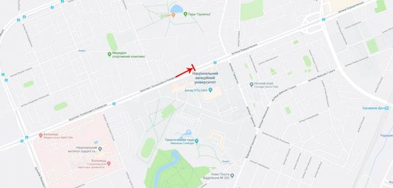 Схема рекламной плоскости по адресу Комарова пр-т 6