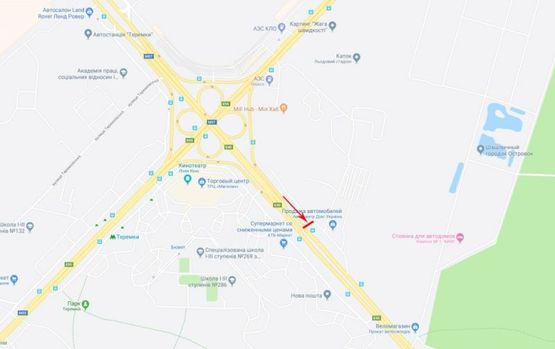 Схема рекламной плоскости по адресу Заболотного академика ул. 3 напротив