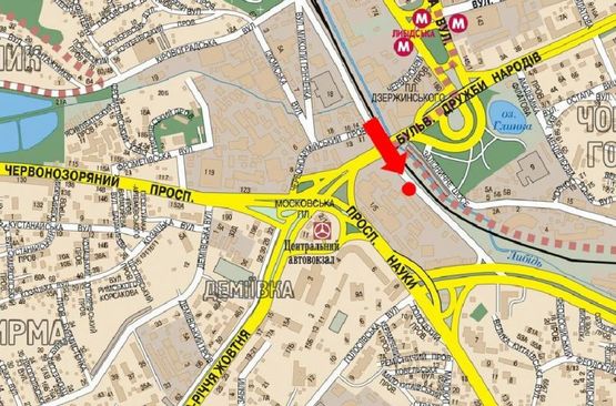 Схема рекламной плоскости по адресу Гринченко Н. ул. (03-0525-01)