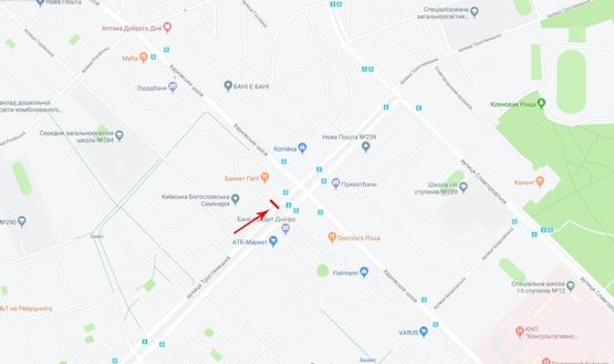 Схема рекламной плоскости по адресу Тростянецкая ул. (03-0652-01)