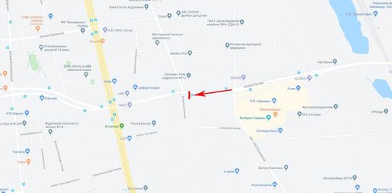 Схема рекламной плоскости по адресу Луговая ул. / Коноплянская ул. в направлении ул.Автозаводская