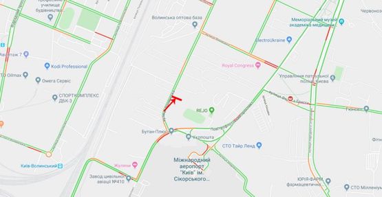 Схема рекламної площини за адресою Волынская ул. 65 (№2)