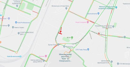 Схема рекламной плоскости по адресу Волынская ул. 65 (№2)
